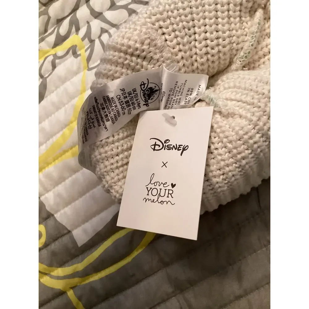 NWT Disney Parks x Love Your Melon Princess the Frog Tiana Pom Pom Kids Beanie